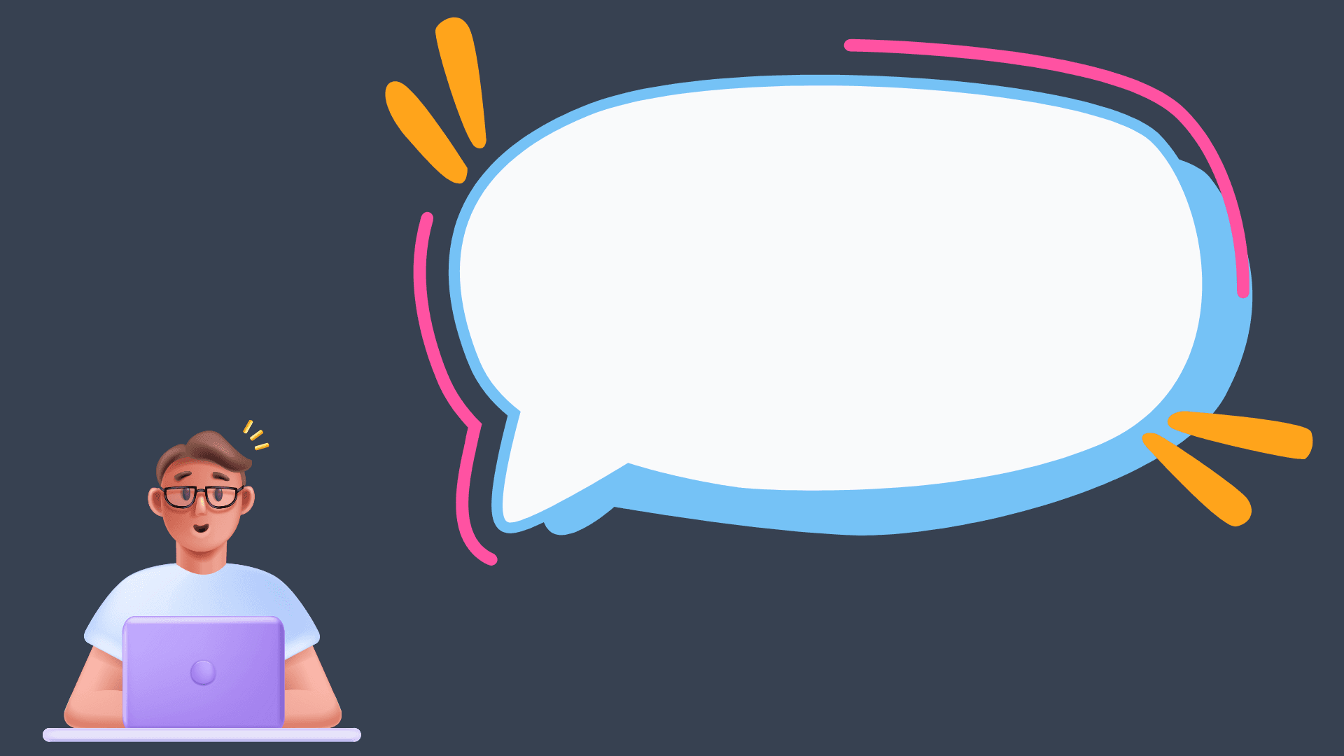 man and speech bubble